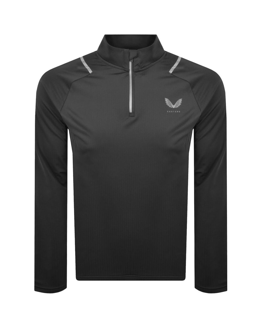 Castore Black Lightweight Quarter Zip T Shirt for men