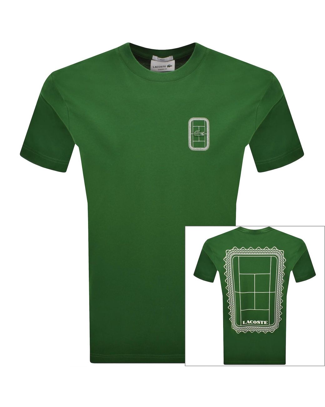 Lacoste Green Logo T Shirts for men