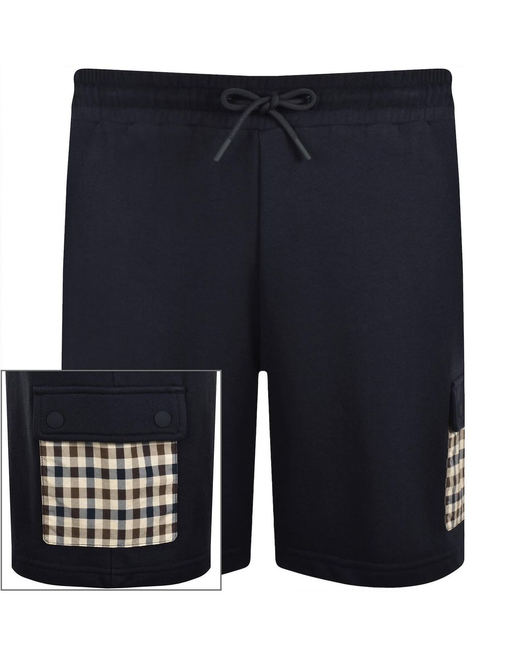 Aquascutum Blue Lamina Pocket Shorts for men