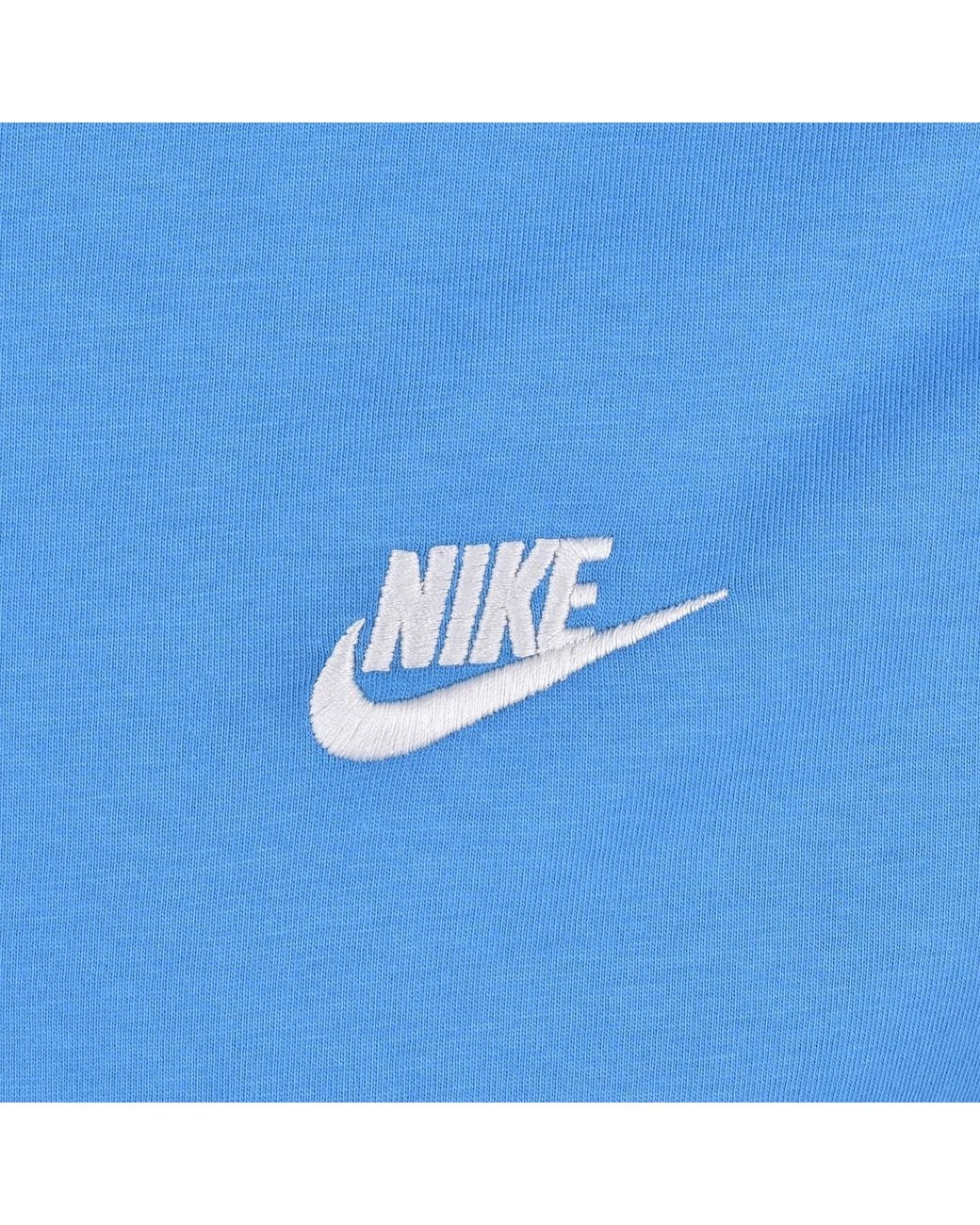 Nike Blue Crew Neck Club T Shirt for men