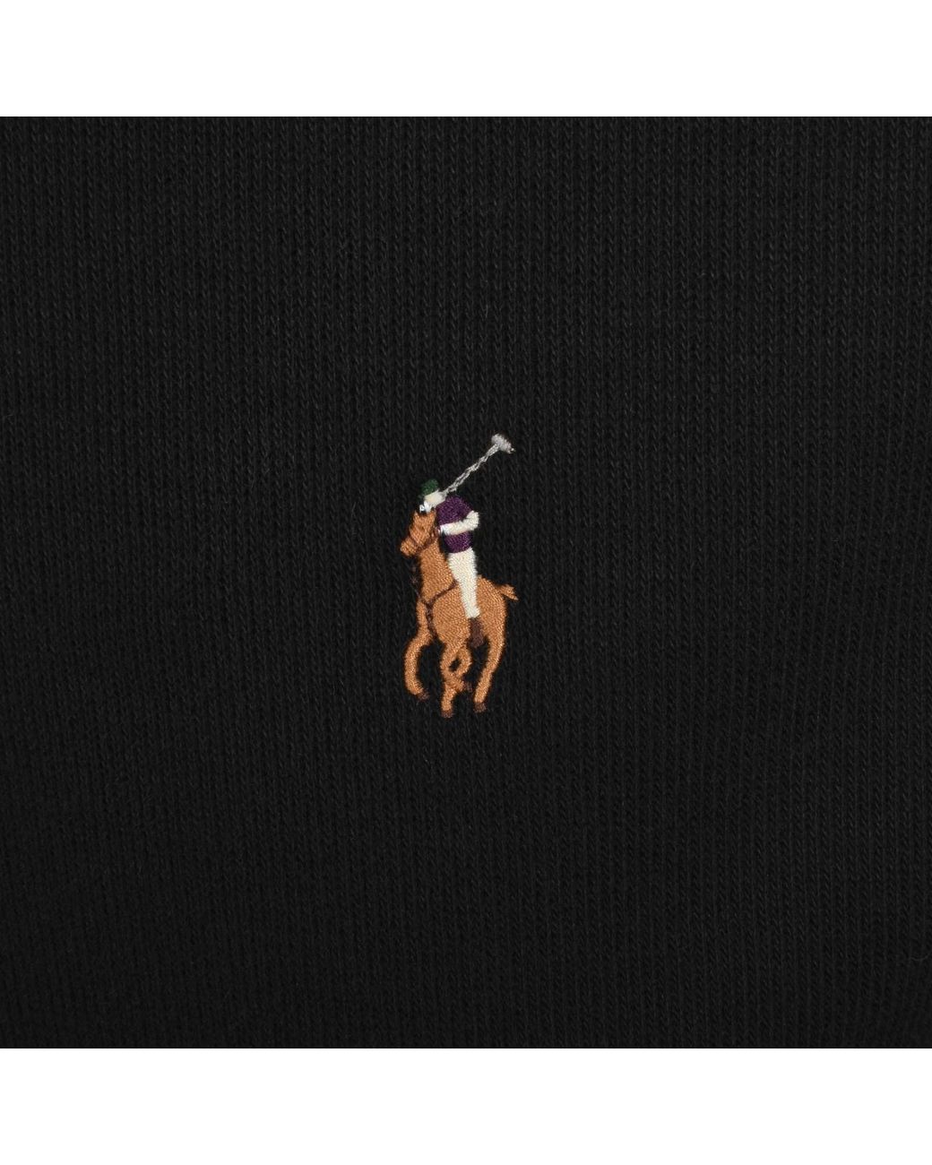 Ralph Lauren Black Quarter Zip Knit Jumper for men