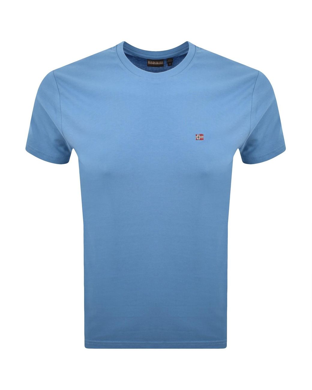 Napapijri Blue Salis Sum Logo T Shirt for men