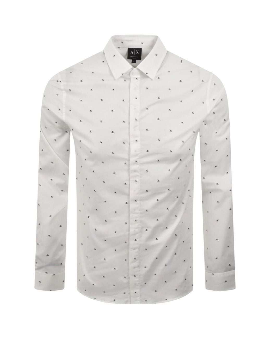ARMANI EXCHANGE White Long Sleeve Shirt Off for men