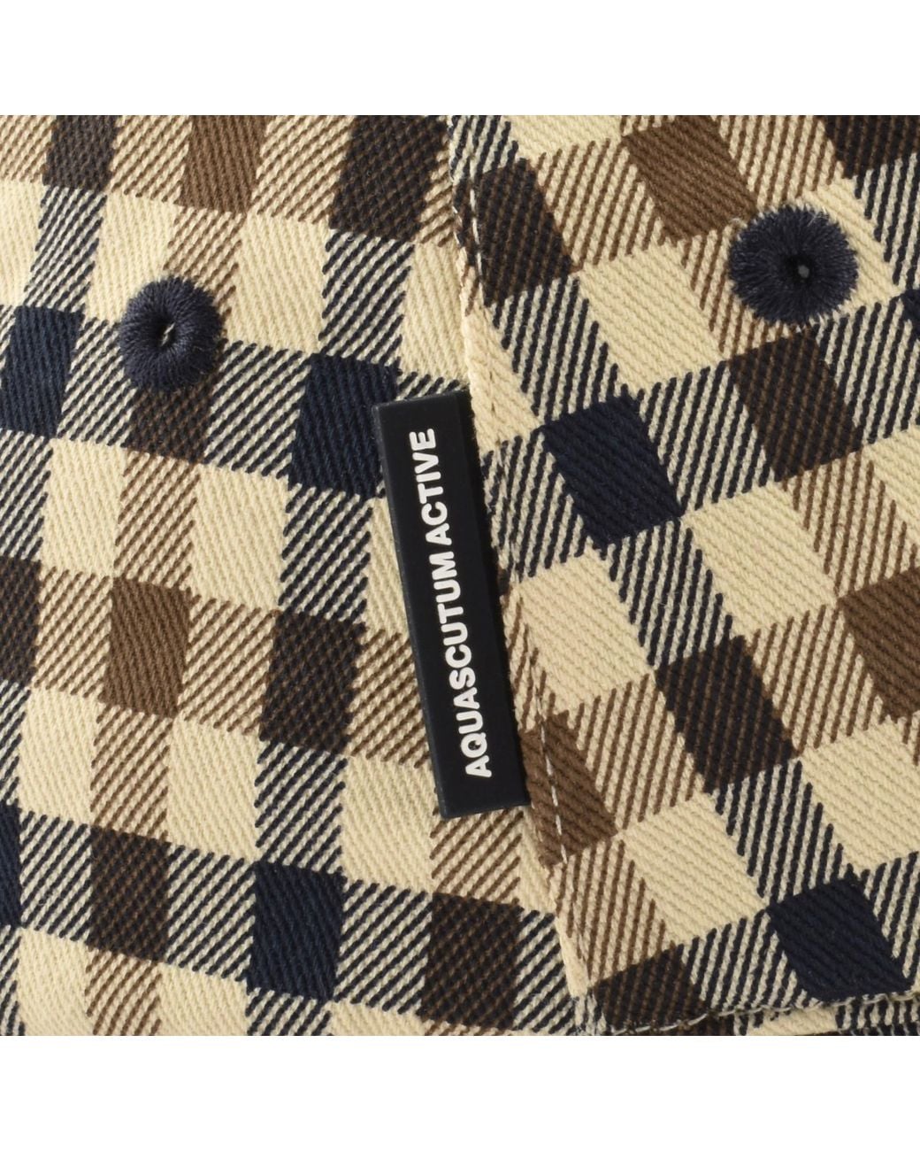Aquascutum Metallic Check Bucket Hat for men