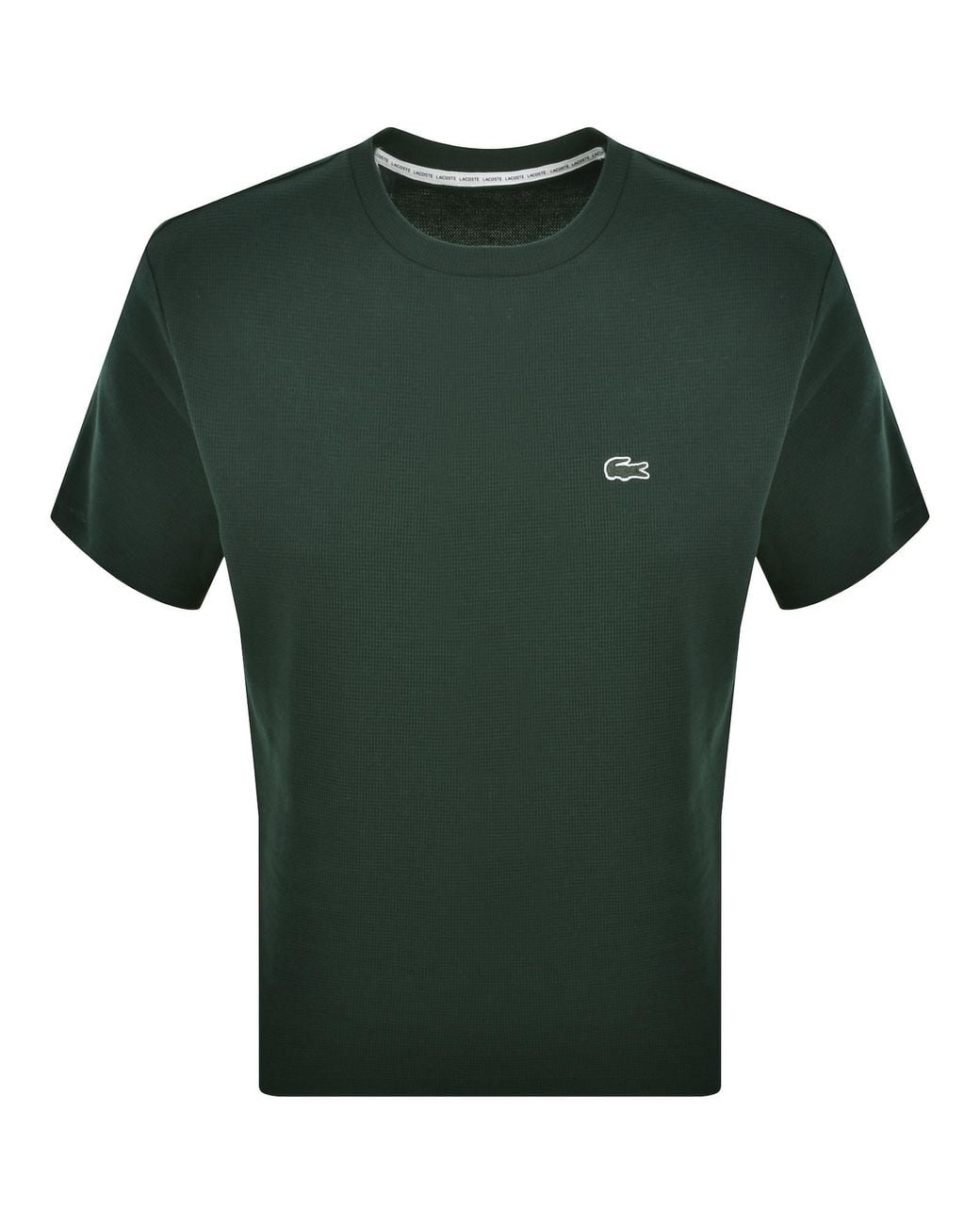 Lacoste Green Loungewear Waffle T Shirt for men