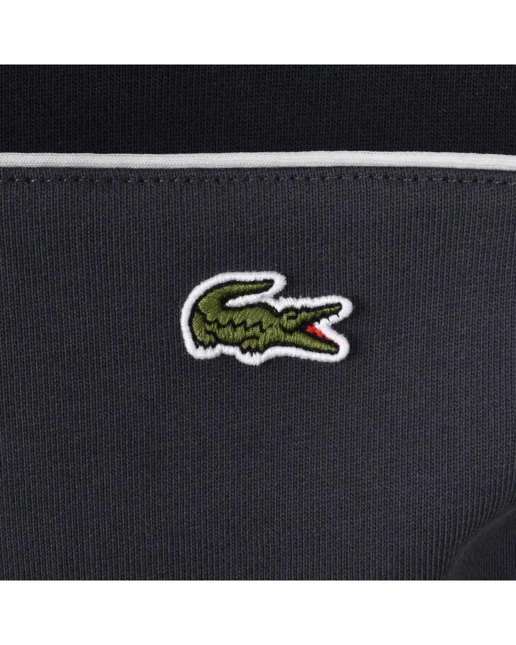 Lacoste Black Logo Full Zip Hoodie for men