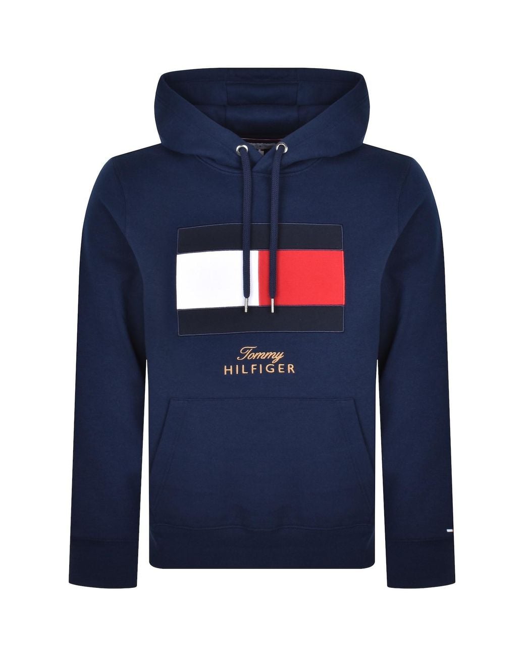 Tommy Hilfiger Blue Gifting Flag Hoodie for men