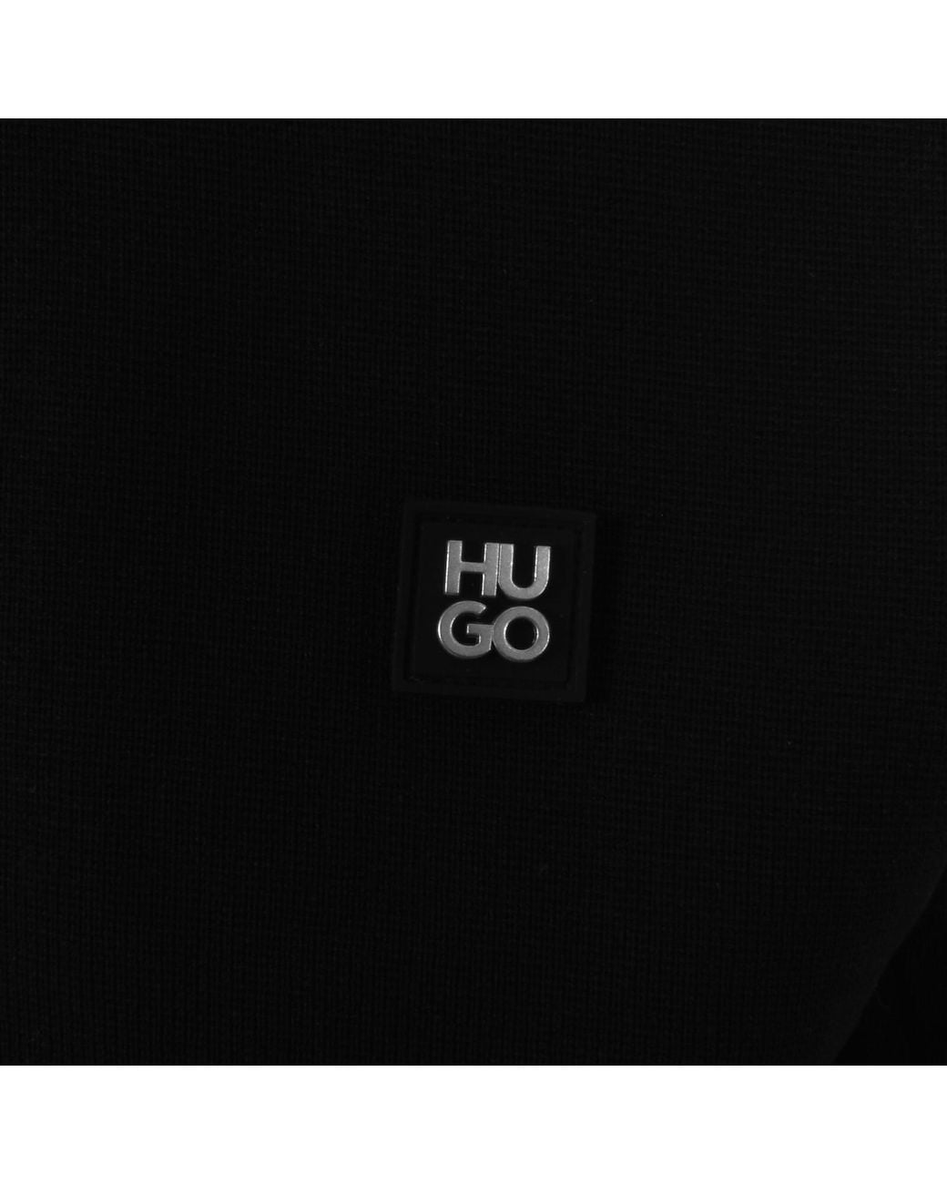 HUGO Black Sylon Full Zip Knit Jacket for men