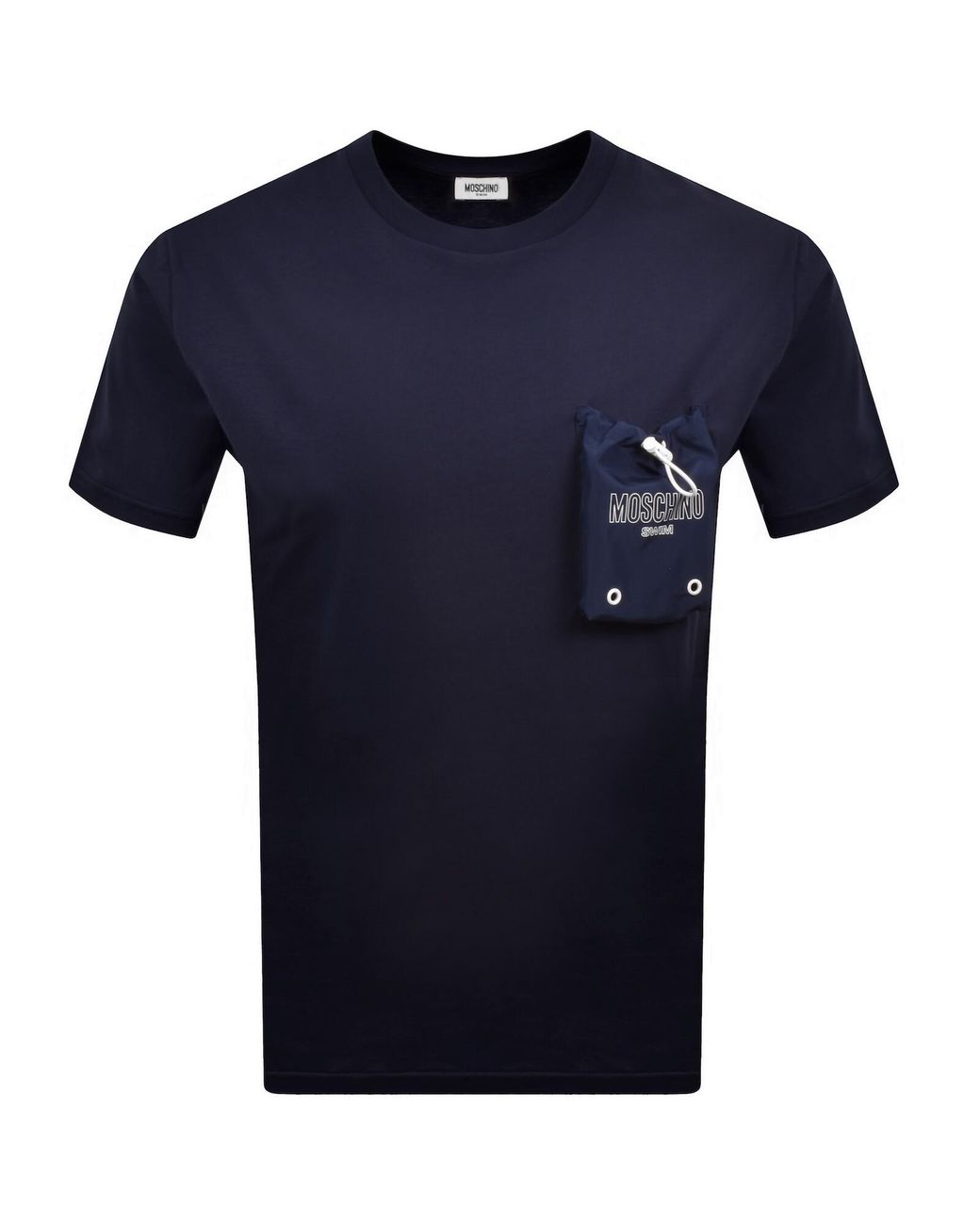 Moschino Blue Swim Pocket T Shirt for men