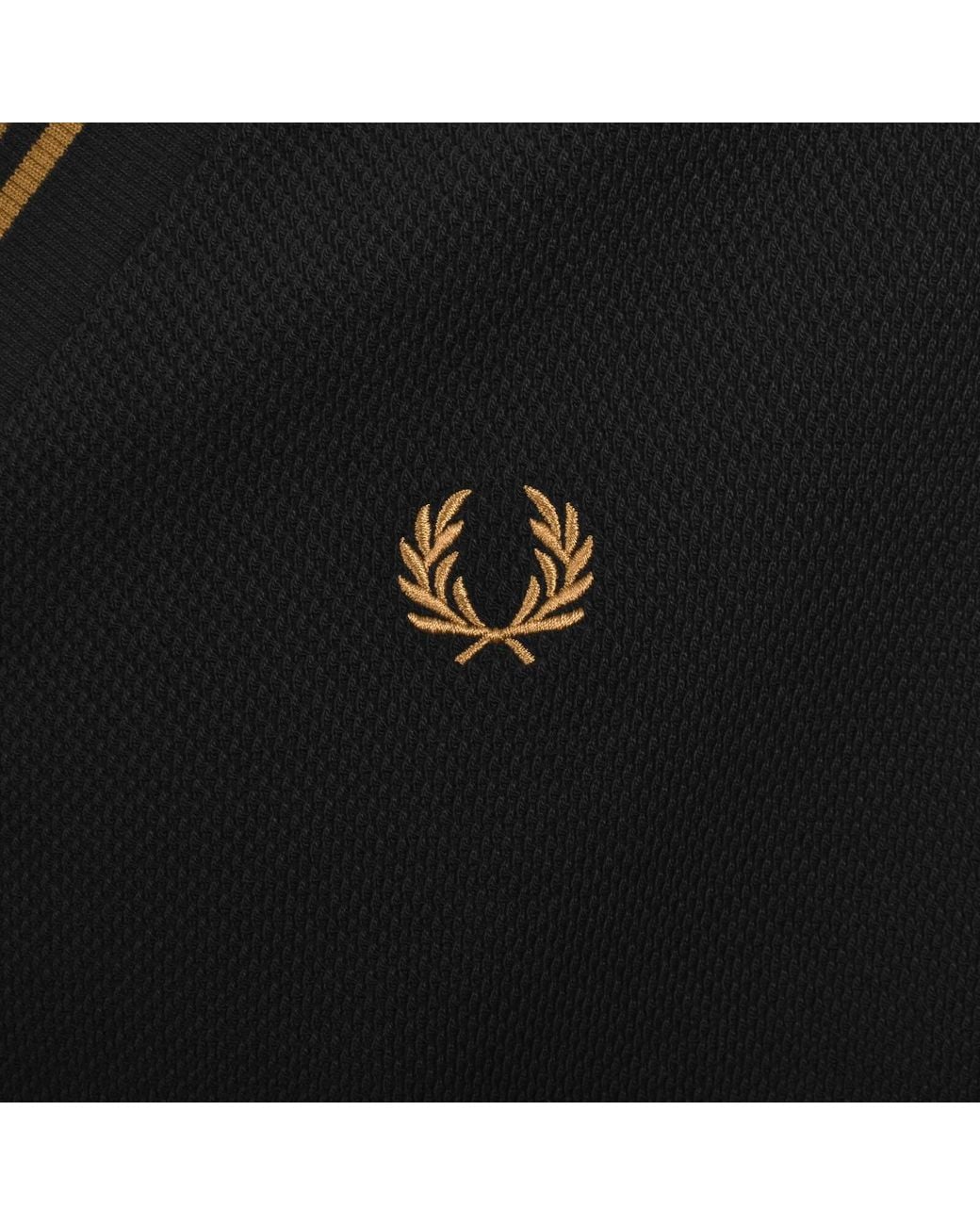 Fred Perry Black Tipped Pique Cardigan for men