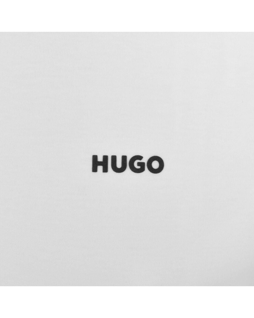 HUGO White Dalomino Polo T Shirt for men