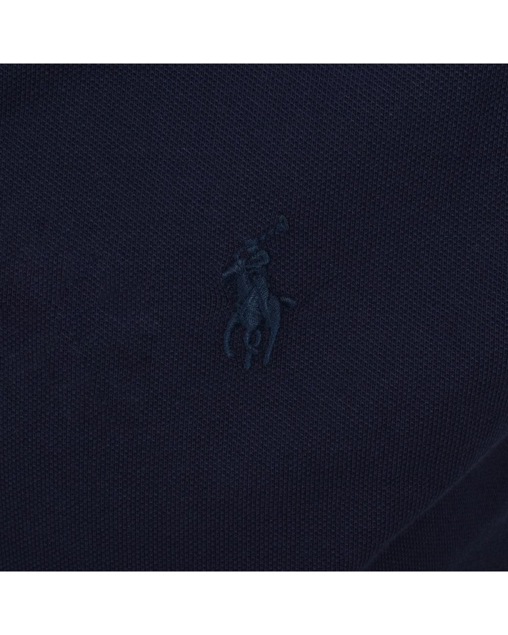 Ralph Lauren Blue Open Neck Polo T Shirt for men