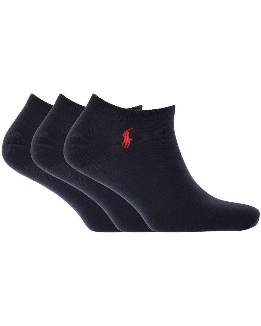 Ralph Lauren Blue 3 Pack Trainer Socks for men