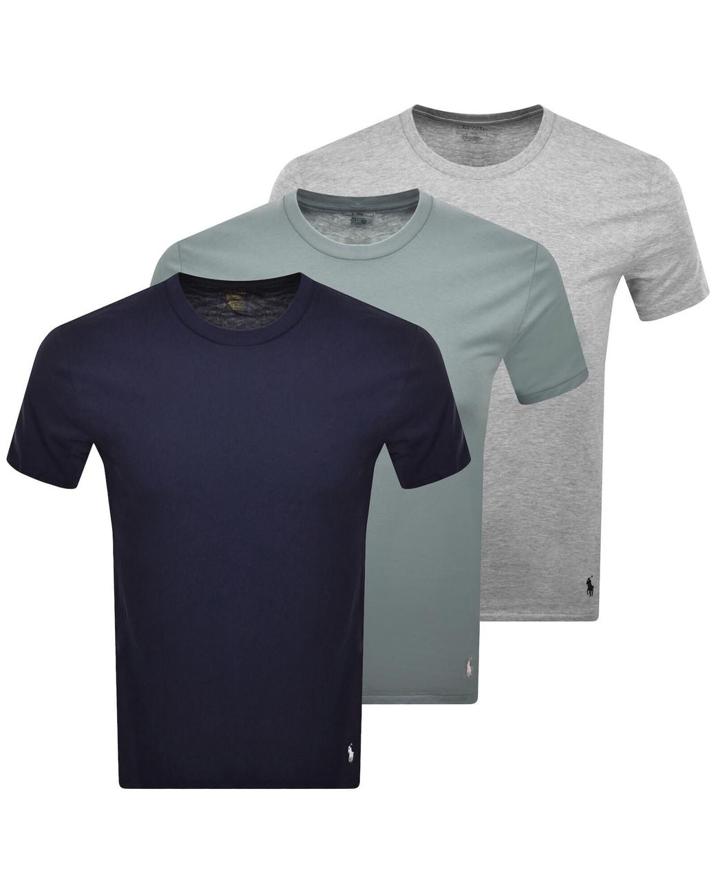 Ralph Lauren Blue 3 Pack Short Sleeve T Shirts for men