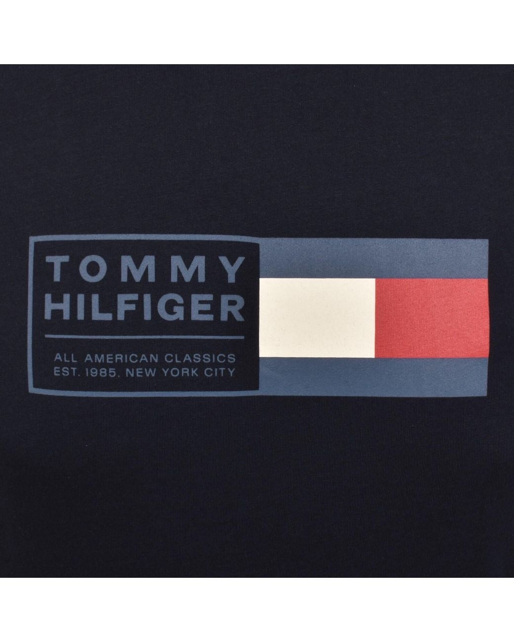 Tommy Hilfiger Black Text Box T Shirt for men