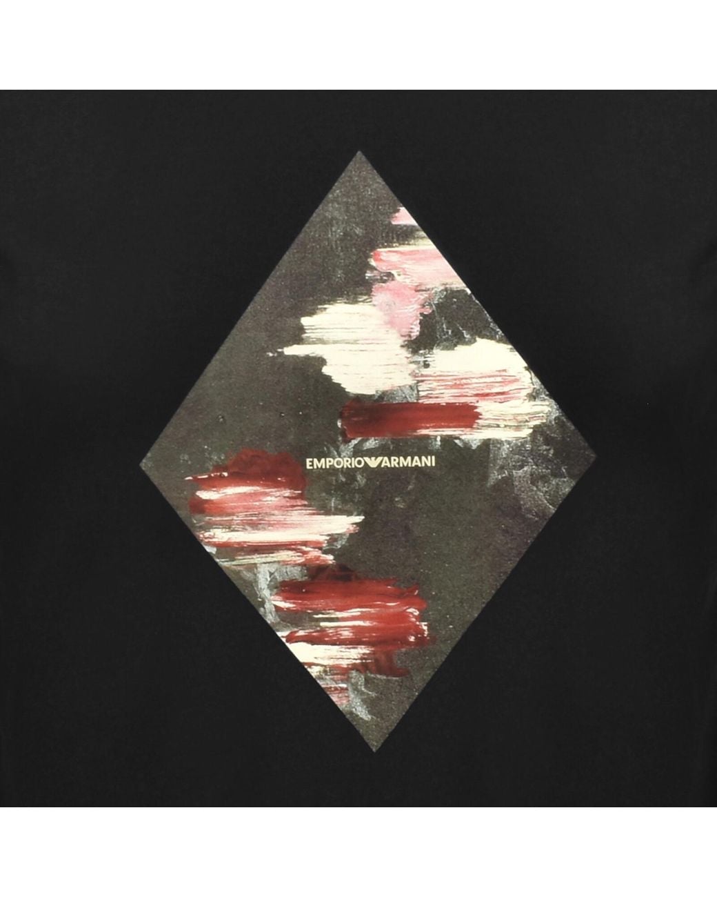 Armani Black Emporio Short Sleeve Logo T Shirt for men
