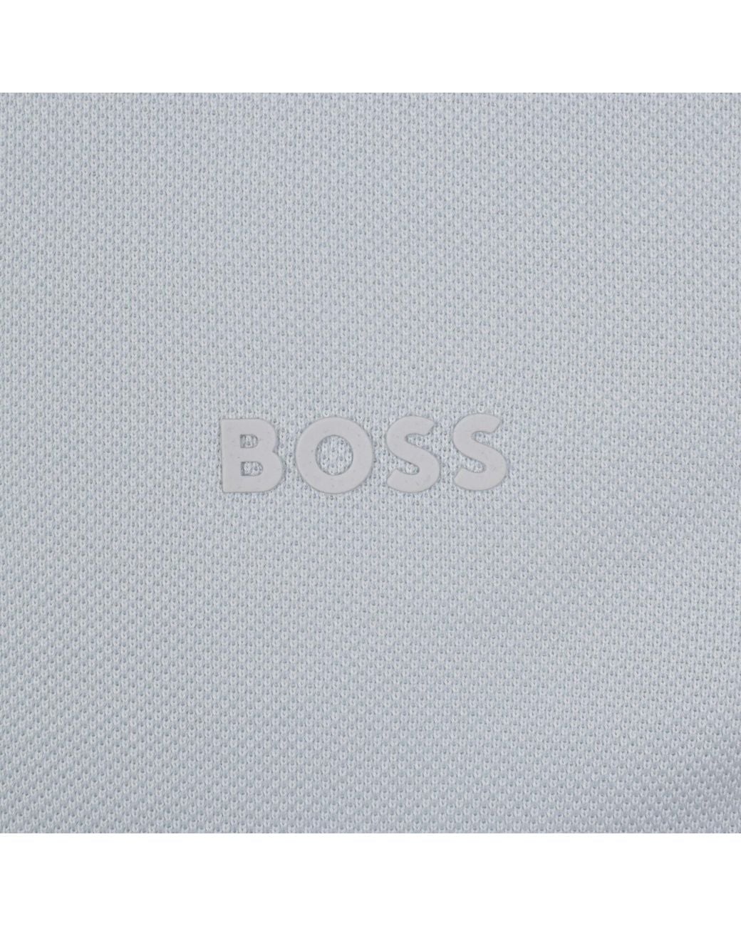 BOSS BUSINESS Gray Boss Parlay 147 Mercerised Polo for men