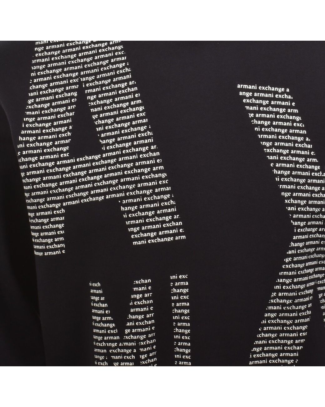 ARMANI EXCHANGE Black Logo Hoodie for men