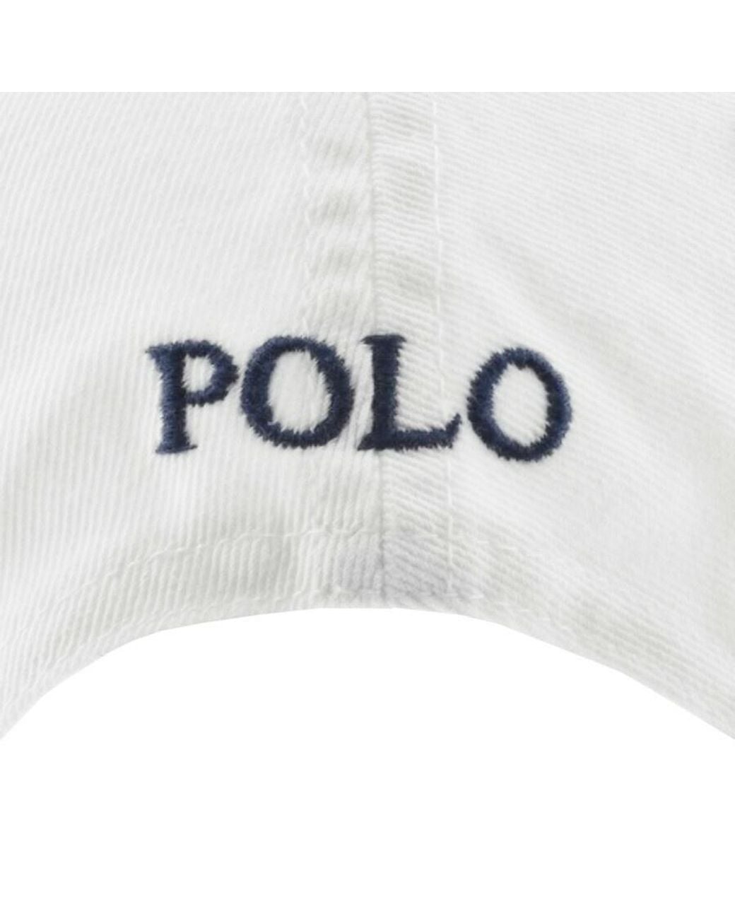 Ralph Lauren White Classic Baseball Cap for men