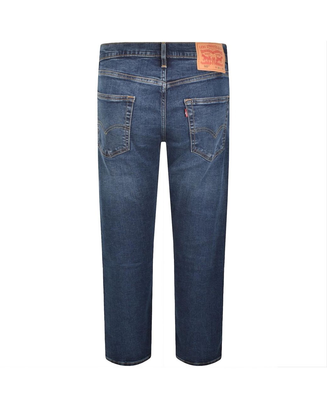 Levi's Blue 502 Tapered Mid Wash Jeans for men