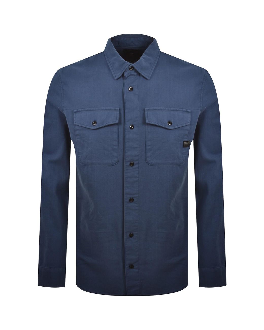 G-Star Blue G-Star Marine Slim Long Sleeved Shirt for men