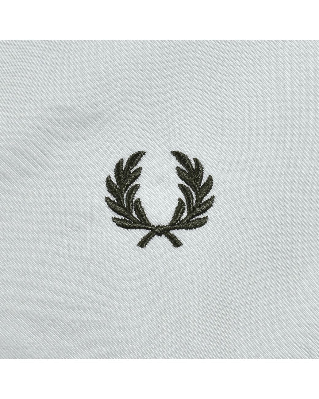 Fred Perry Gray Twill Harrington Jacket for men