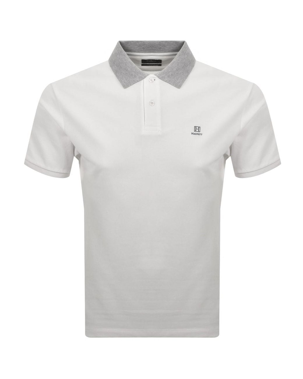 Hackett Gray Heritage H Tape Polo T Shirt for men