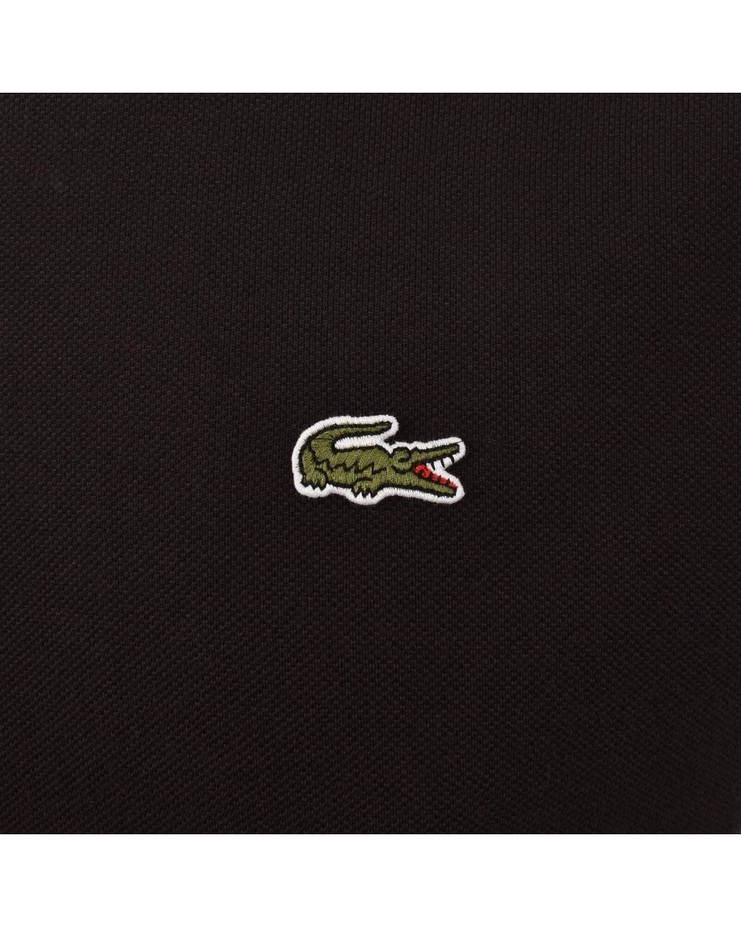 Lacoste Black Short Sleeved Polo T Shirt for men