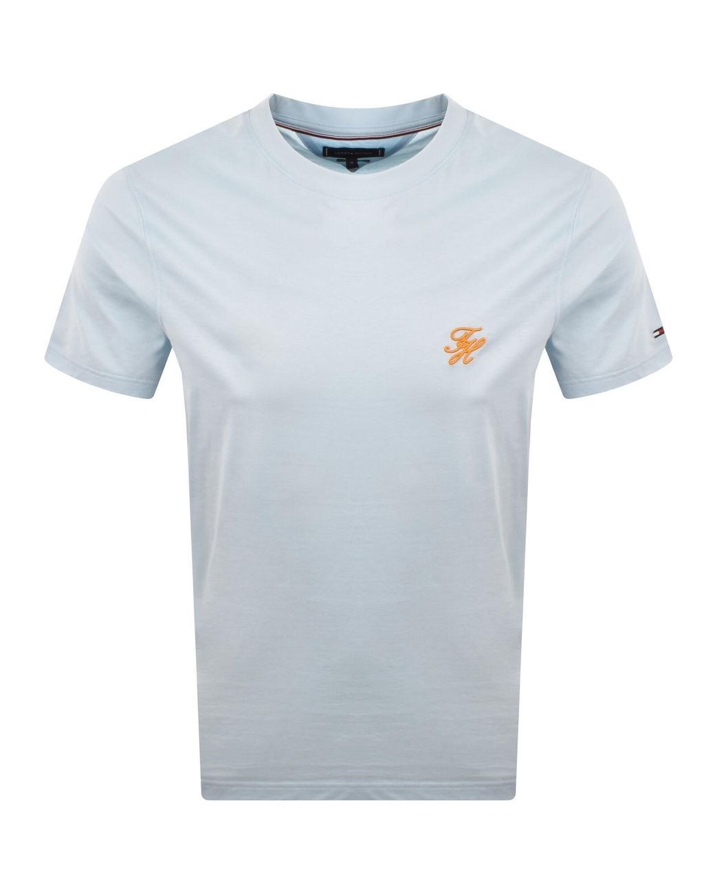 Tommy Hilfiger Blue Script Monogram T Shirt for men