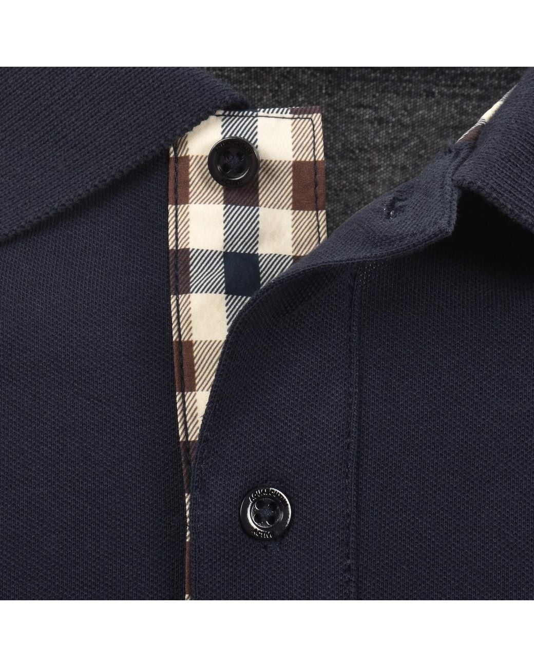 Aquascutum Blue Cc Piquet Polo T Shirt for men