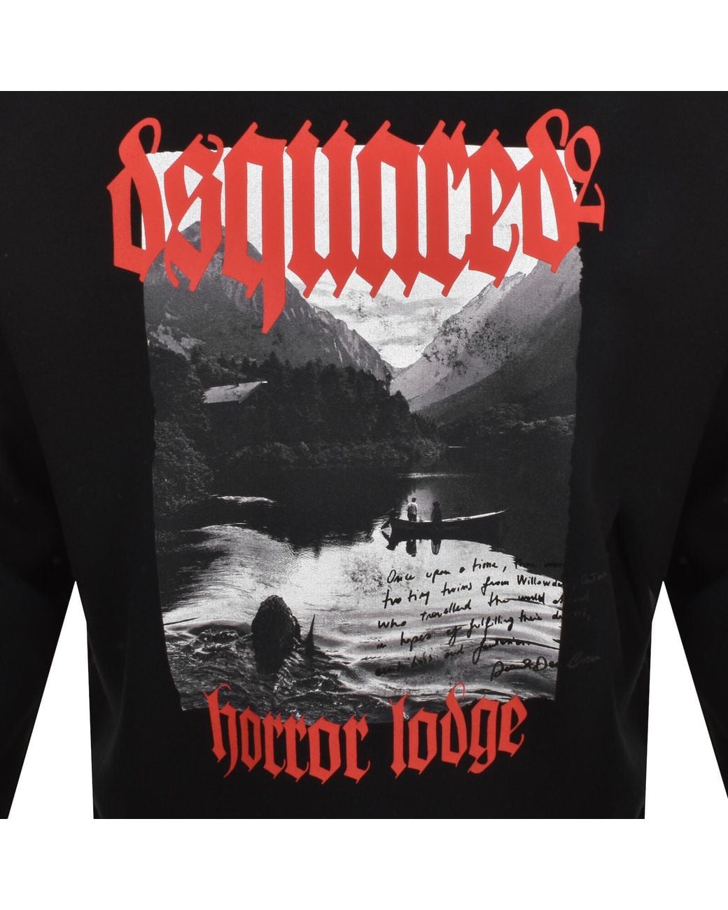 DSquared² Black Logo Pullover Hoodie for men