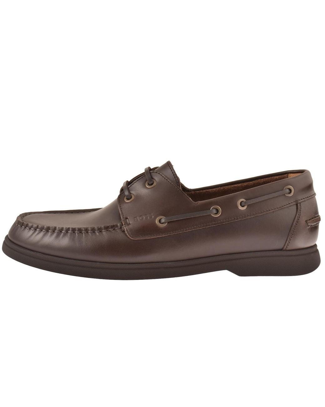 BOSS BUSINESS Brown Boss Sienne Leather Loafers Dark for men