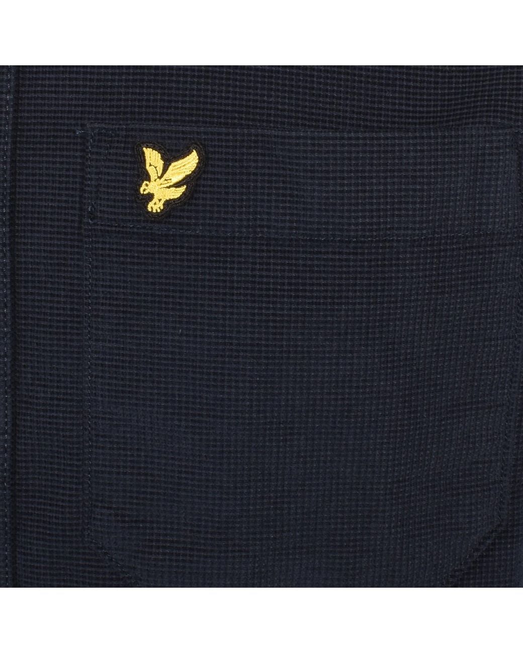 Lyle & Scott Blue Corduroy Long Sleeve Shirt for men