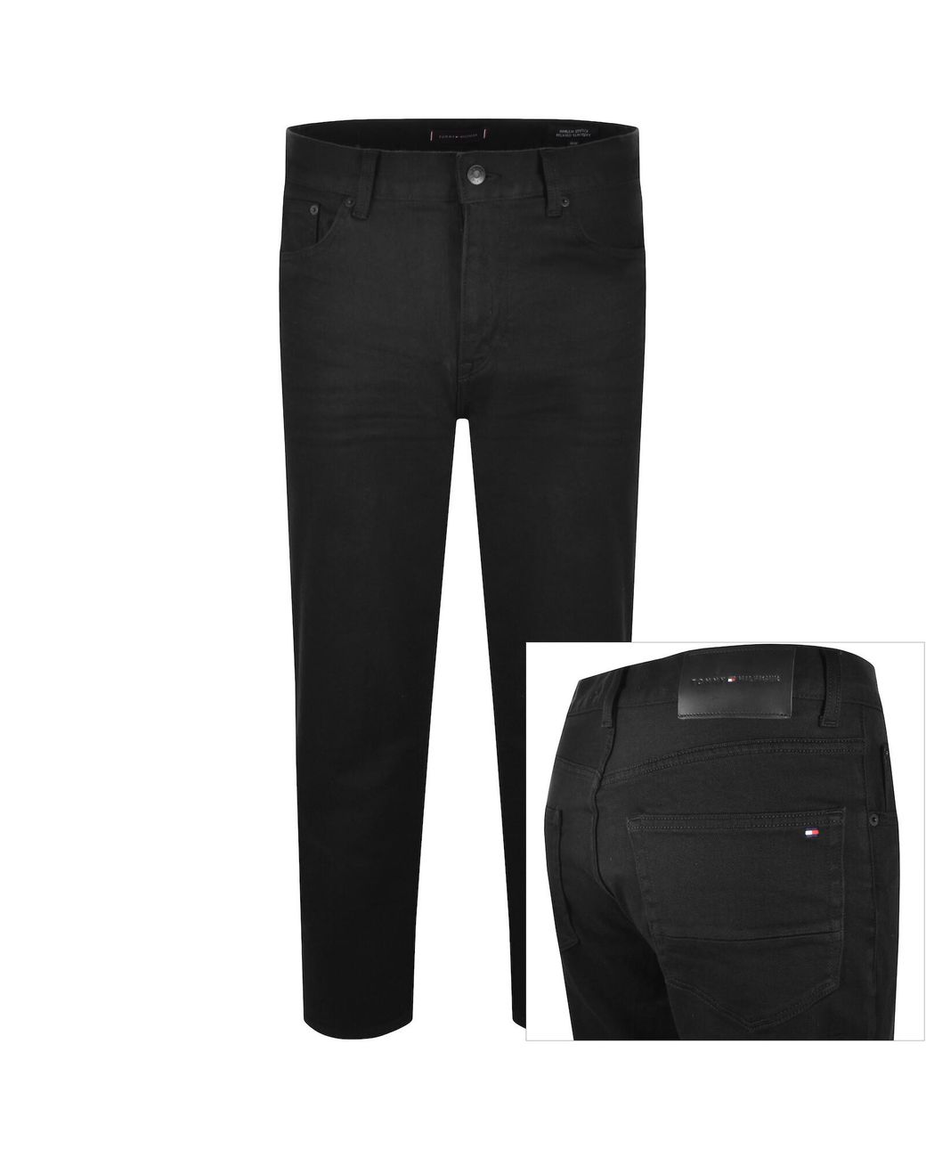 Tommy Hilfiger Black Harlem Relaxed Fit Jeans for men