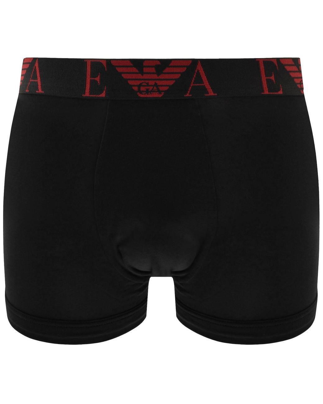 Armani Black Emporio Underwear 3 Pack Trunks for men
