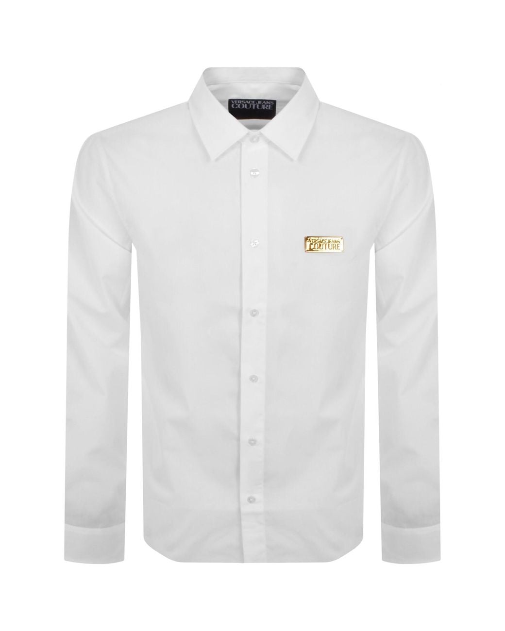 Versace Jeans White Couture Long Sleeve Shirt for men