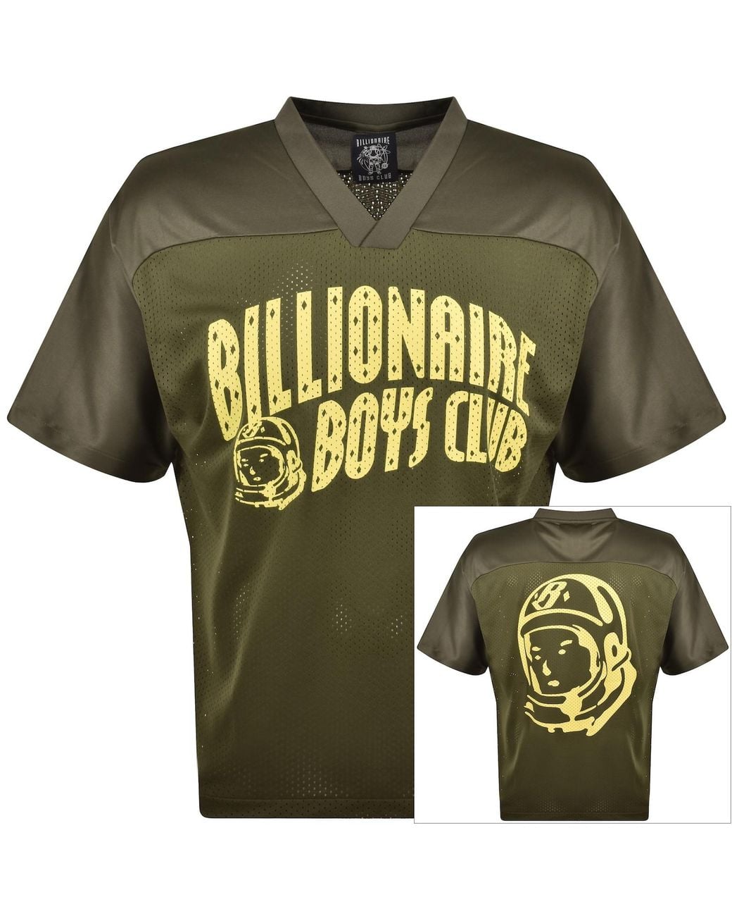 BBCICECREAM Green Mesh Football T Shirt for men