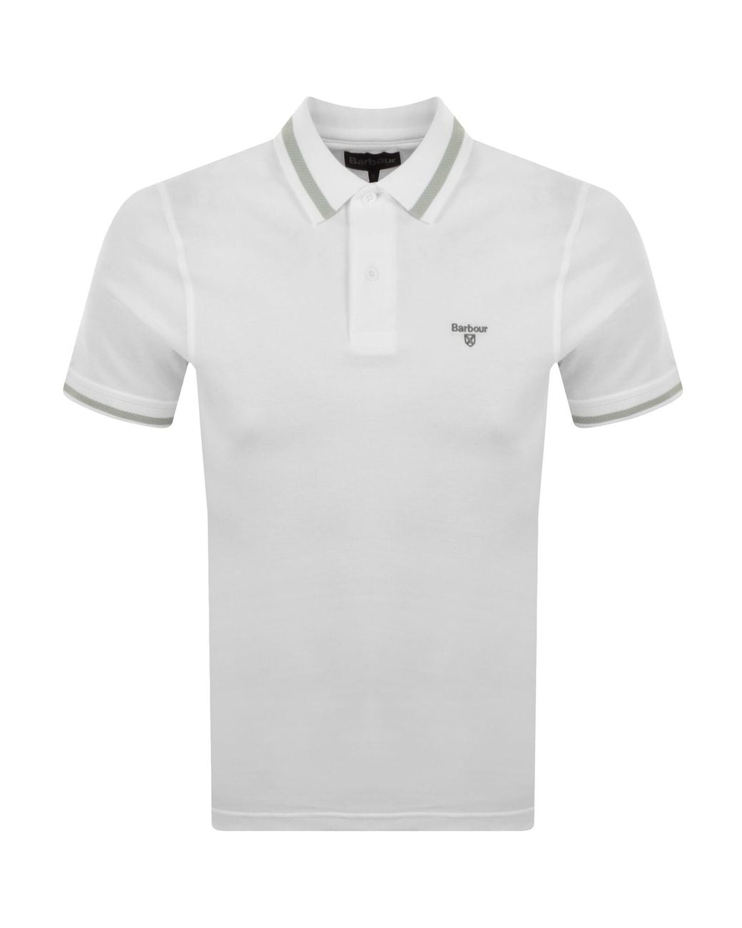 Barbour Gray Ferrybridge Tailored Polo T Shirt for men