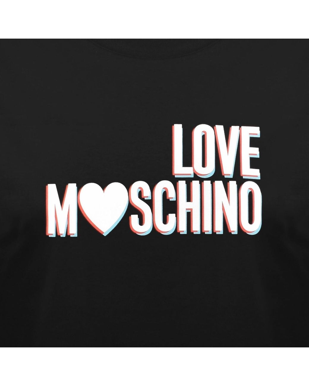 Moschino Black Graphic T Shirt for men