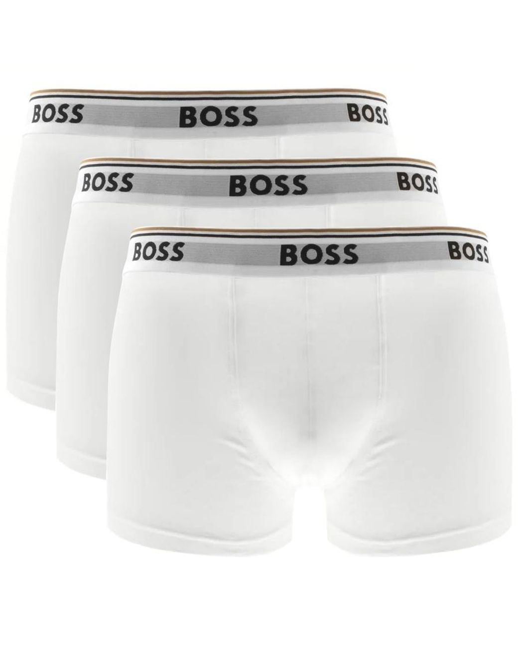 BOSS BUSINESS White Boss Underwear 3 Pack Trunks for men