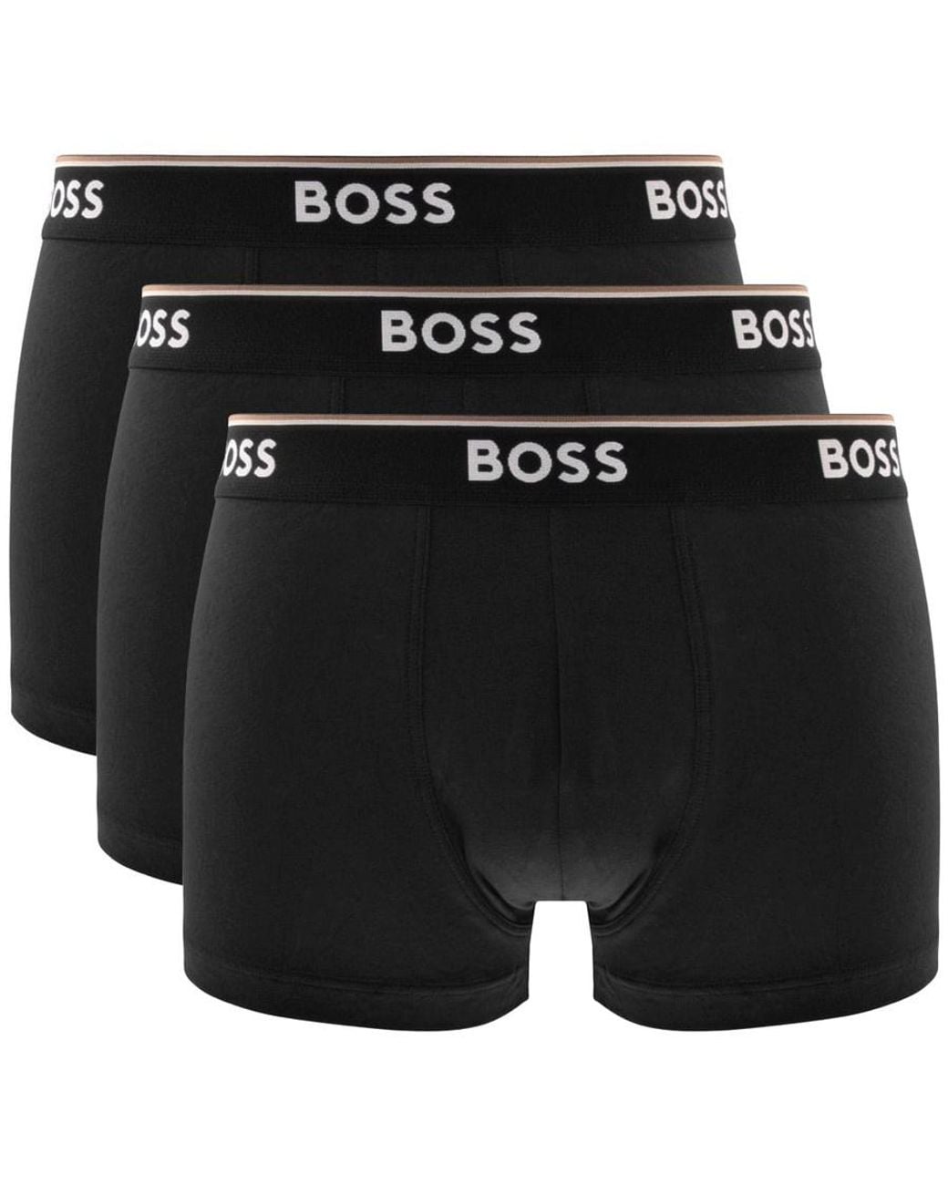 BOSS BUSINESS Black Boss Underwear 3 Pack Trunks for men