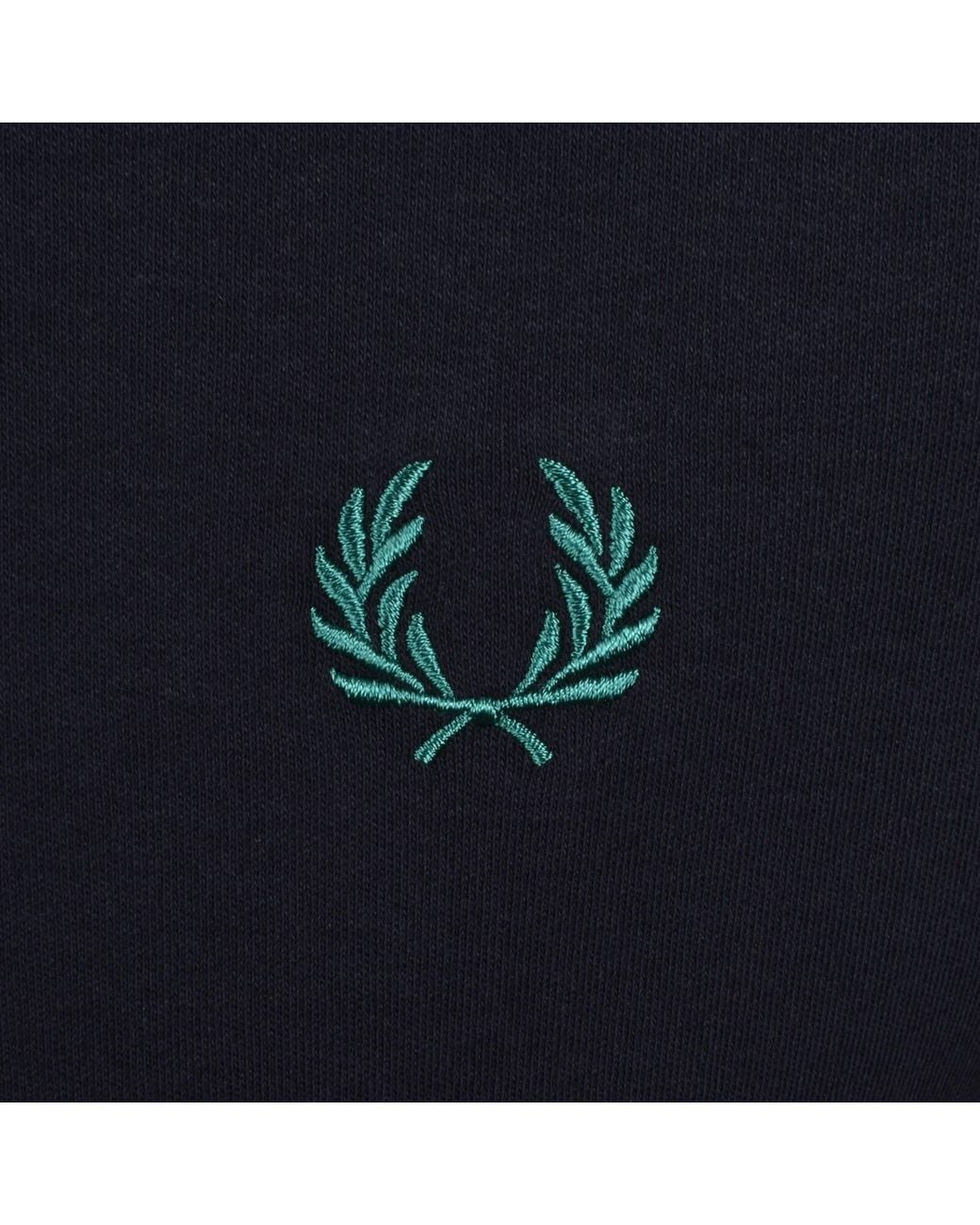 Fred Perry Black Jacquard Cuff T Shirt for men