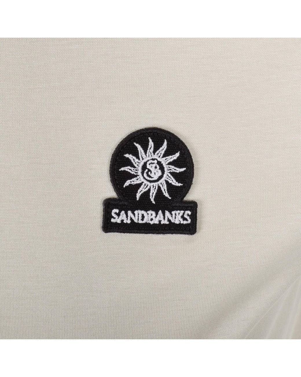 Sandbanks White Badge Logo T Shirt for men