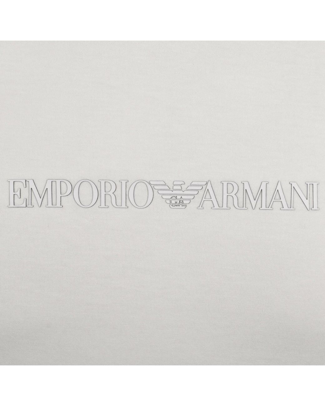 Armani Gray Emporio Logo T Shirt for men
