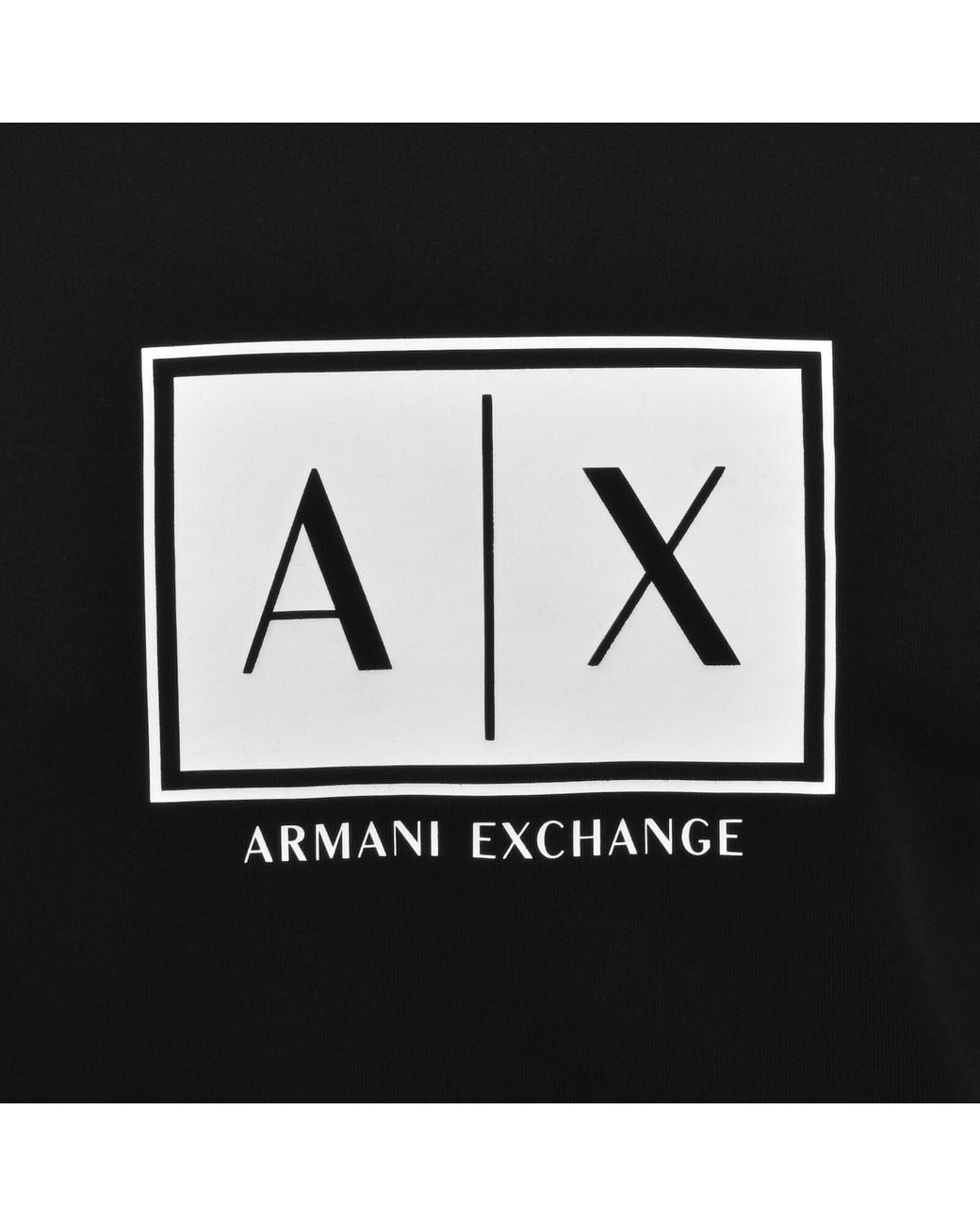 ARMANI EXCHANGE Black Logo Sweatshirt for men