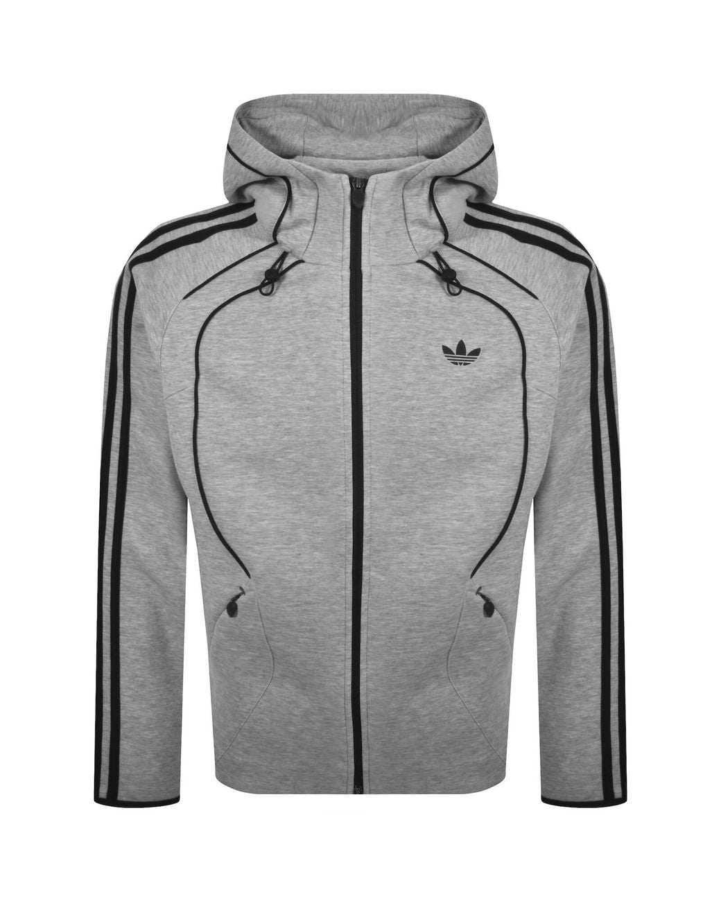 Adidas Originals Gray Spacer Full Zip Hoodie for men