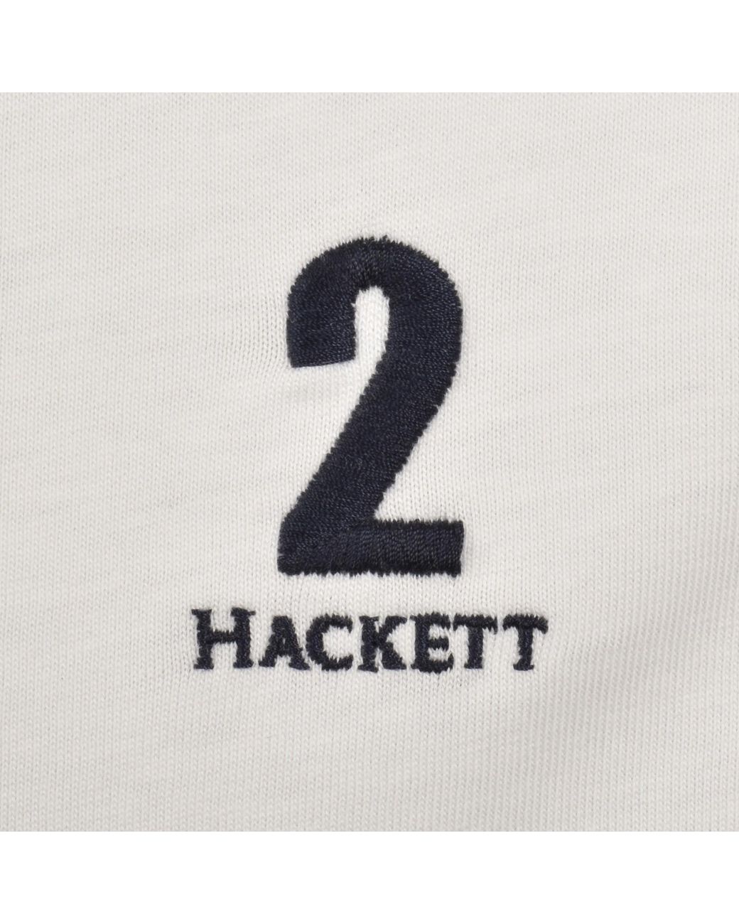 Hackett White Heritage Number T Shirt Off for men