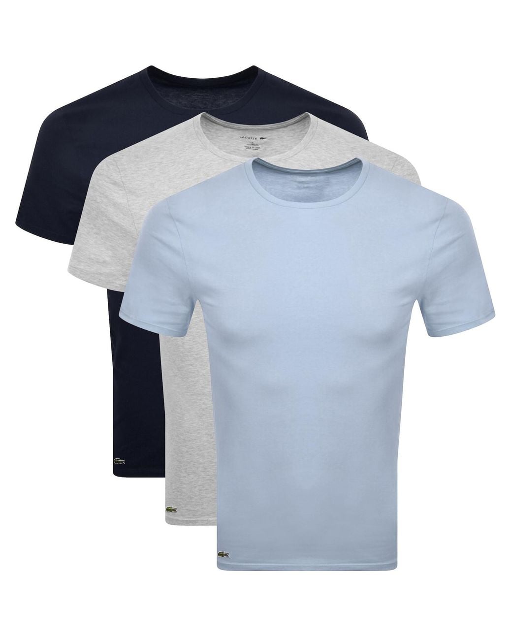 Lacoste Blue Slim Fit 3 Pack T Shirts for men
