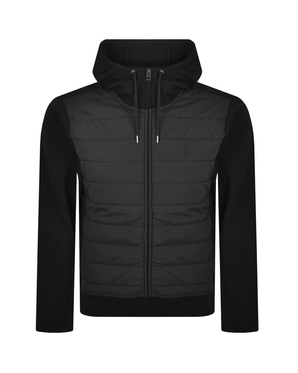 Ralph Lauren Black Hybrid Quilted Jacket for men