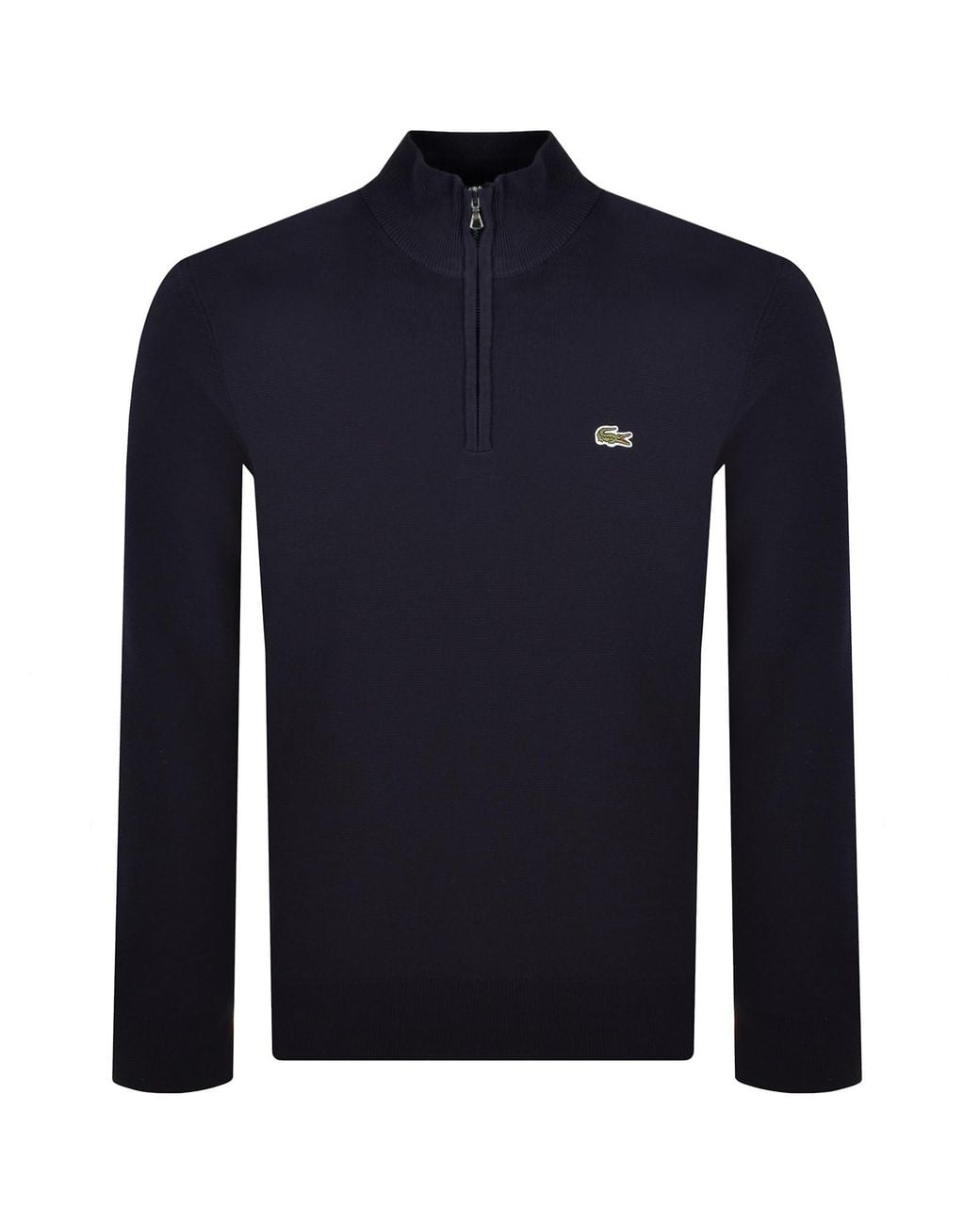 Lacoste Blue Quarter Zip Knit Jumper for men
